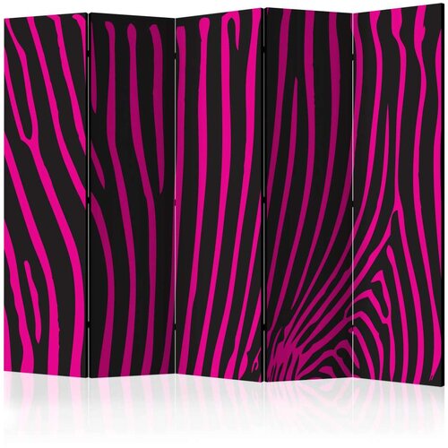  Paravan u 5 dijelova - Zebra pattern (violet) II [Room Dividers] 225x172 Slike