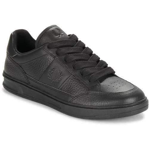 Fred Perry B440 TEXTURED Leather Crna