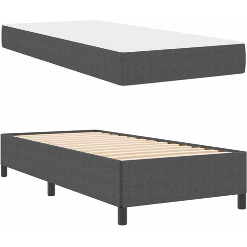 Krevetna konstrukcija Tamno siva 100 x 200 cm tkanina Slike