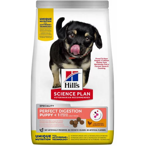 Hill’s Science Plan Medium Puppy Perfect Digestion - Varčno pakiranje: 2 x 14 kg