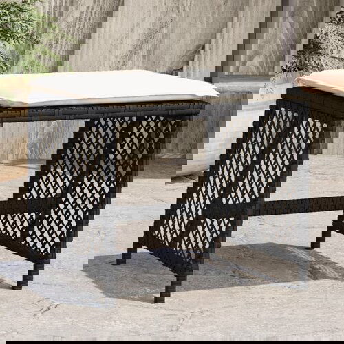 vidaXL Vrtni taburei s jastucima 4 kom crni 41x41x36 cm od poliratana Cijene