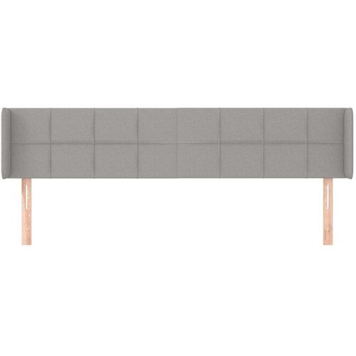  Uzglavlje s u&amp;scaron;ima svjetlosivo 203x16x78/88 cm od tkanine Slike