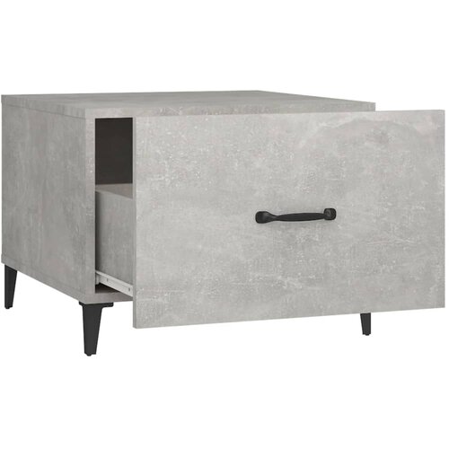  Stolić za kavu s metalnim nogama boja betona 50 x 50 x 40 cm Slike