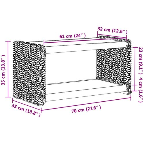  Stolić za kavu Prirodna 70 x 35 x 35 cm Slike