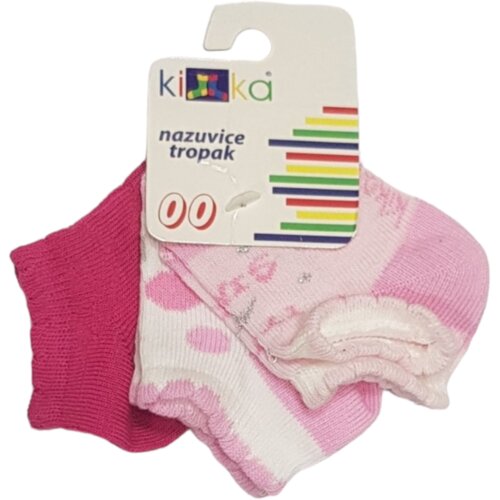 Kika Set čarapa za bebe, 3 komada, Roze Cene