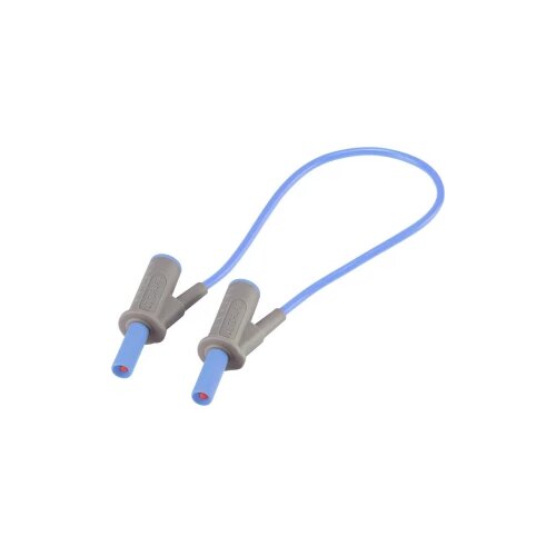 Voltcraft Visokofleksibilni varnostni merilni kabel [lamelni vtič 4 mm - lamelni vtič 4 mm] 0.25 m modre barve MSB-501 10 A, (20422822) Slike