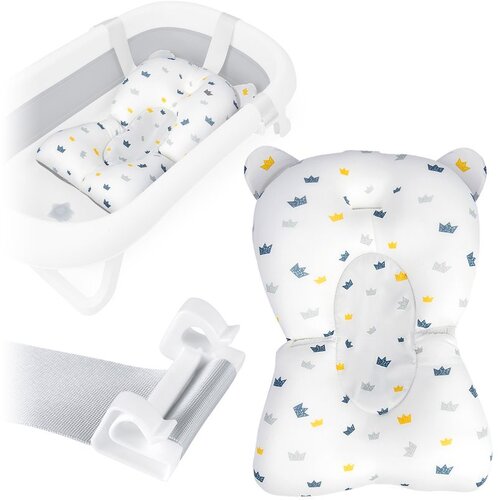 Ricokids jastuk za kadicu za bebe, plavo-bijeli Slike