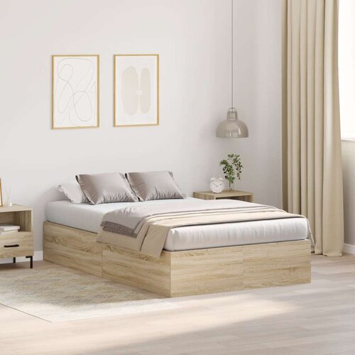  Krevet okvir za pohranu Sonoma hrast 120x200 cm Slike