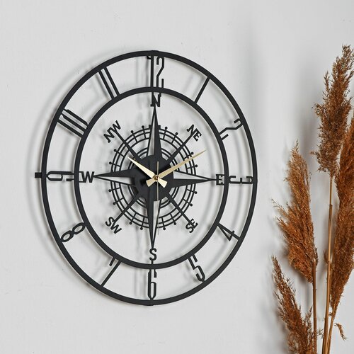 Wallity bunella - black - 2 black decorative wall clock Slike