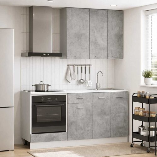  Kuhinjska jedinica LYON 5 pcs Betonska siva Konstruirano drvo Cijene