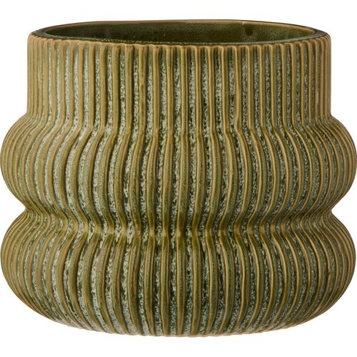  Rebrast cvetlični lonec &amp;Oslash; 16 cm - zelena Slike