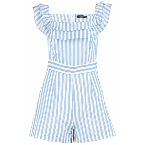 Trendyol Blue Petite Striped Jumpsuit Cene
