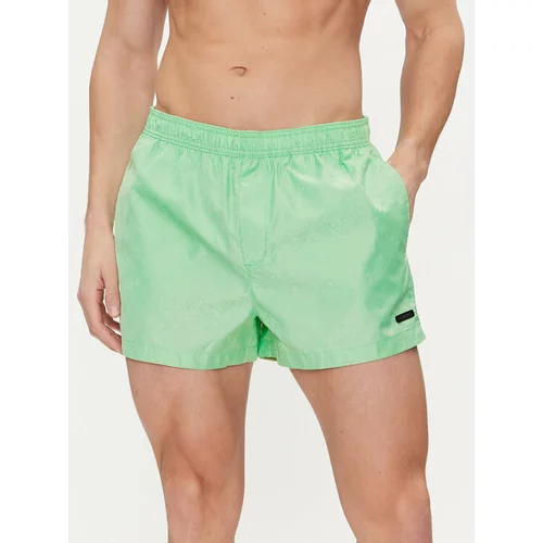 Calvin Klein Swimwear Kopalne hlače KM0KM01000 Zelena Regular Fit