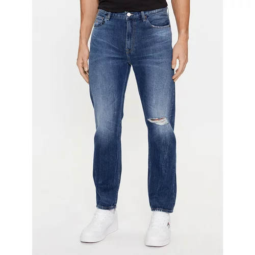 Tommy Jeans Jeans hlače Dad DM0DM16654 Mornarsko modra Tapered Fit