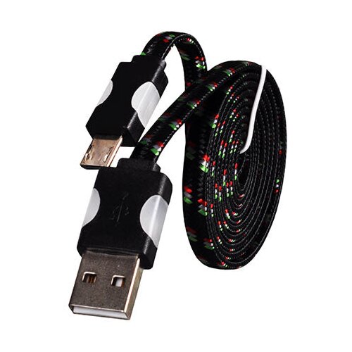 Mobiline Podatkovni kabel LED črni za Micro USB Slike
