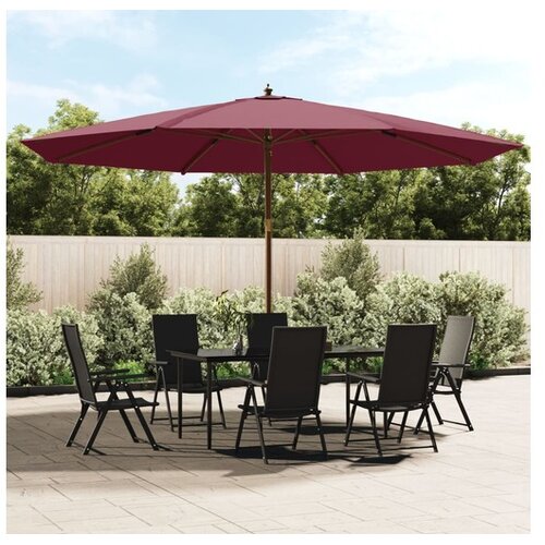 Vrtni suncobran s drvenim stupom bordo 400 x 273 cm Cijene