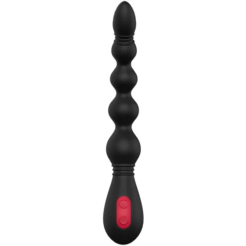 DREAMTOYS Cheeky Love - analni vibrator s kroglicami za polnjenje (črn)