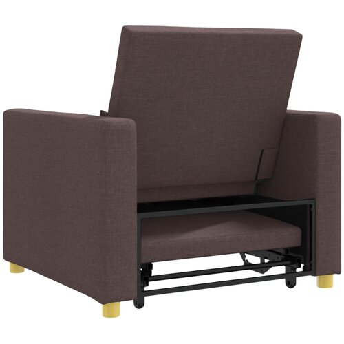 SOFA na razvlačenje Singl Tamno smeđa 90 x 165 x 87 cm tkanina Slike