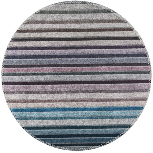 Vitaus Plavi/sivi periv okrugao tepih &amp;oslash; 80 cm &amp;ndash; Slike