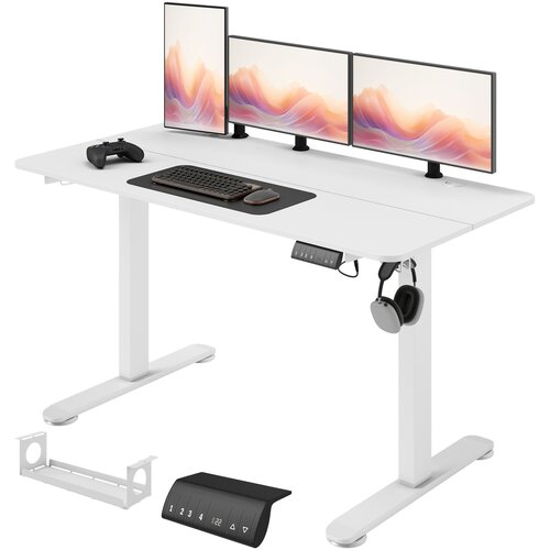 Vinsetto Pisalna miza iverna plo&scaron;ča, jeklo 140D x 70&Scaron; x 72&ndash;116V cm bela, (5000243026) Cene