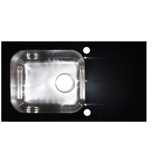 Sink Solution stekleno pomivalno korito S LINE 780 x 435 mm - črna (7020011) Slike