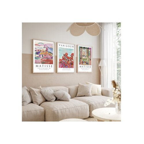 WALLXPERT huhu268 - 50 x 35 Multicolor Decorative Framed MDF Painting (3 Pieces) Cene