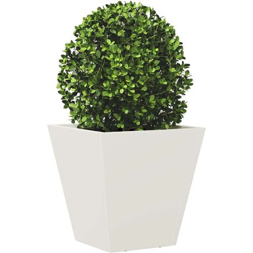 VidaXL Vrtna sadilica bijela 30x30x30 cm čelična Slike