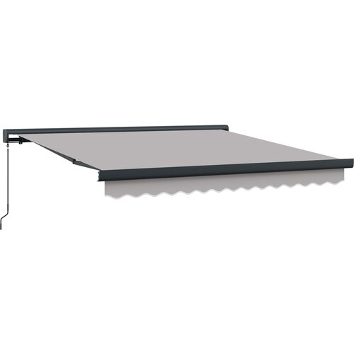vidaXL Ročna retraktibilna tenda svetlo siva 300x250 cm, (22145993) Cene