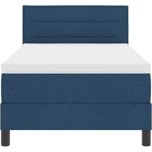  Krevet s opruga kutije s uzglavljem Plava 100 x 200 cm tkanina Slike