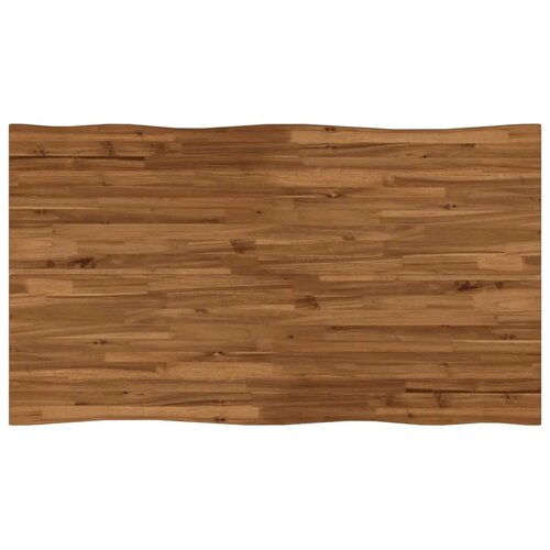  Stol za blagovanje s prirodnim rubom 140 x 80 x 75 cm Prirodna - Prirodna i crna 140 x 80 x 75 cm Živi rub Slike