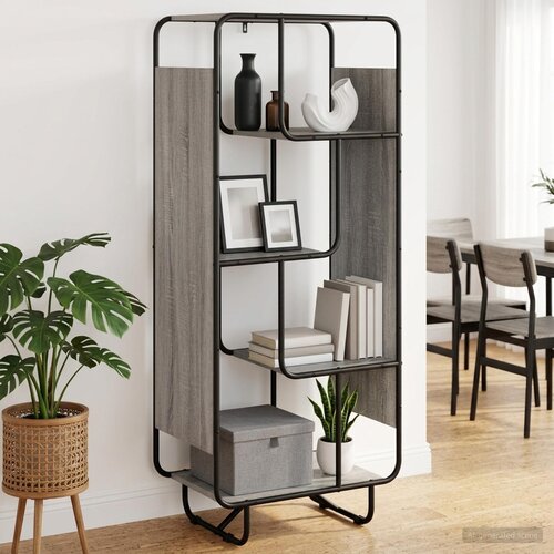  Visoka komoda Siva Sonoma 60 x 37.5 x 144 cm Prerađeno drvo Cene