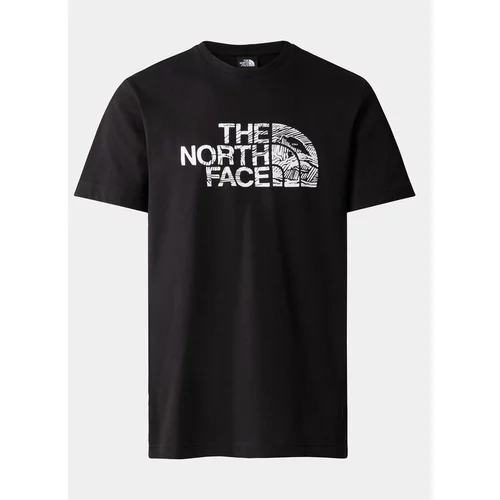 The North Face Majica Woodcut Dome NF0A87NX Črna Regular Fit