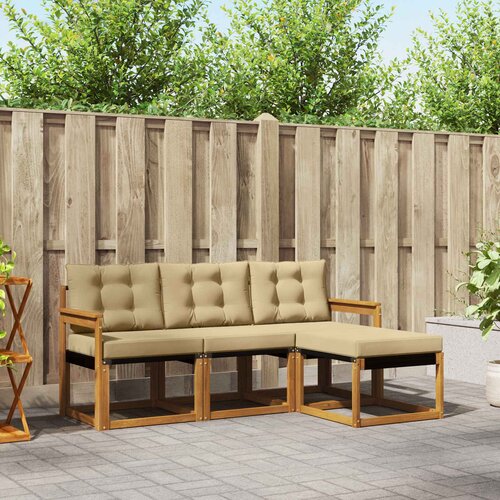  Set vanjskih sofa 4 kom. Prirodna i bež Cene