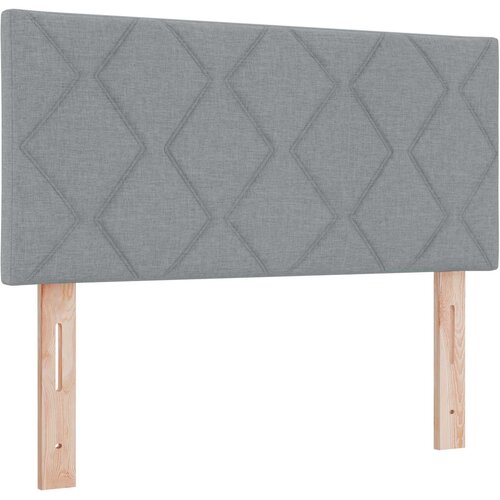  Boxspring krevet s madracem Svjetlosiva 120 x 200 cm Tkanina Slike