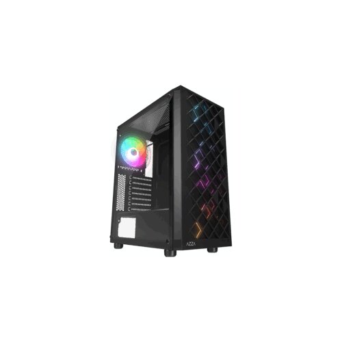  Kući&scaron;te gaming RAMPAGE AZZA V1 Tempered Glass Black 3*12CM Black 1* 12CM ARGB Fan ATX Mid-T Gaming Player Case Cijene