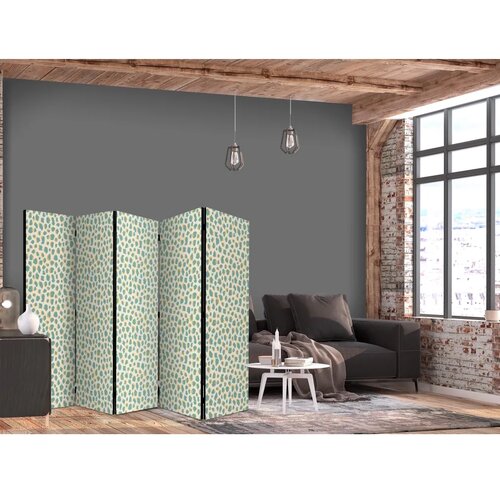  Paravan - Giraffe Pattern - Animal Pattern in Turquoise Spots on a Light Background 225x172 Dvostrani Cene