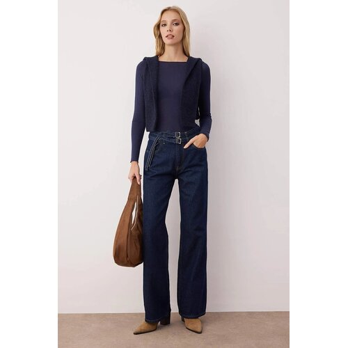 TRENDYOLMILLA ženski pantalone Twoaw26Je00164, Plava Cene