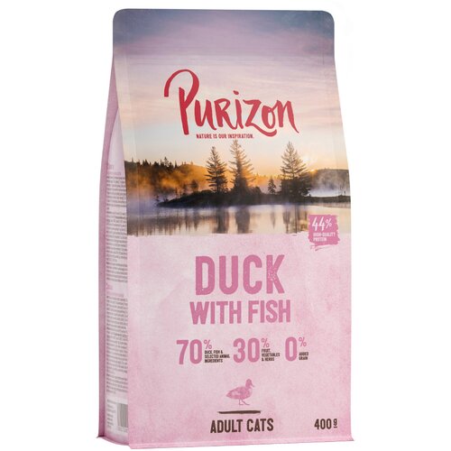 Purizon suha hrana za mačke 2 x 400 g po poskusni ceni! - Adult raca & riba Cene
