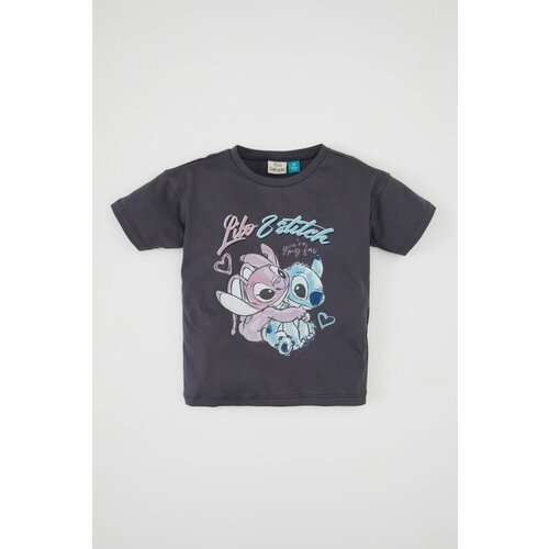 Defacto baby Girl Disney Lilo & Stitch Crew Neck Short Sleeve T-Shirt Slike