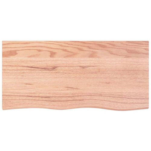  Stolna ploča svjetlosmeđa 100 x 50 x 2 cm tretirana hrastovina Slike
