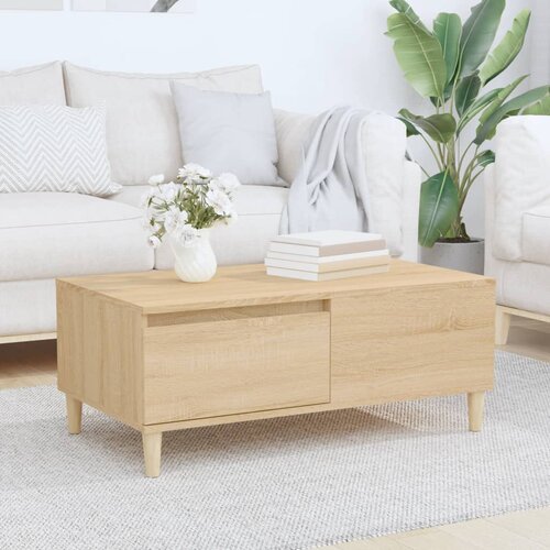  Stolić za kavu boja hrasta 90x50x36,5 cm konstruirano drvo Slike