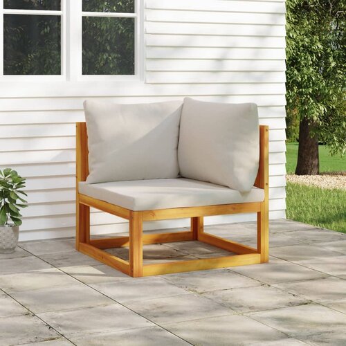 vidaXL Modularna kutna sofa sa svjetlosivim jastucima od drva bagrema Cijene