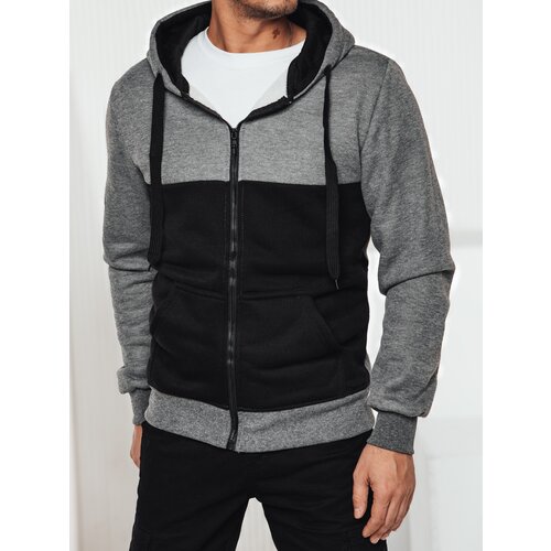DStreet Bluza męska z kapturem ciemnoszara Slike