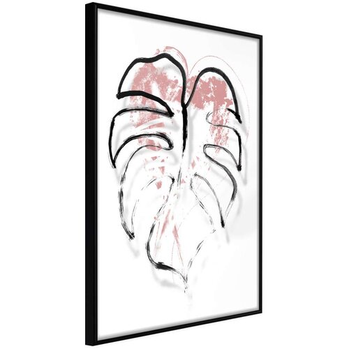 Poster - Black Leaf Outline 30x45 Slike