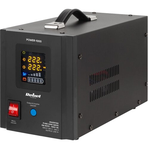 Rebel POWER-1000 Emergency Power Supply &ndash; a pure sine wave inverter with a 12V charging function, 230V, 1000VA /700W Cijene