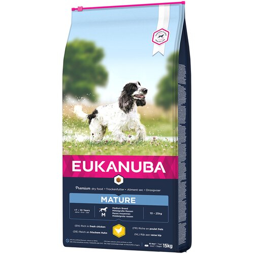 Eukanuba Thriving Mature Medium Breed piščanec - 15 kg Cene
