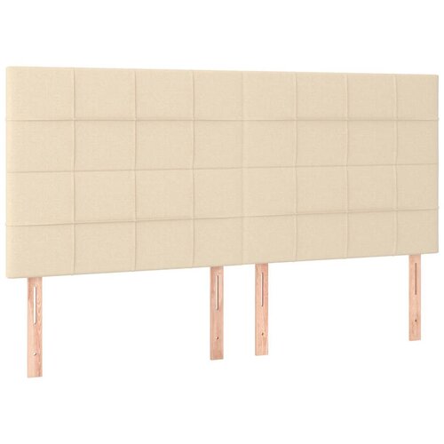  Krevet s oprugama i madracem krem 160x200 cm od tkanine Slike