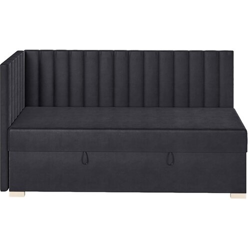 Ghado Temno modra kotna otroška postelja s prostorom za shranjevanje z vzmetnico 90x200 cm Snugi - Cene