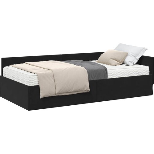 vidaXL Kotni okvir postelje z matrico Drugo 2 pcs Siva Žamet, (5000123380) Cene