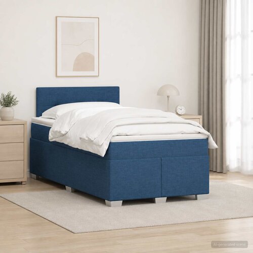  Boxspring krevet s madracem Plava 120 x 200 cm Tkanina Cijene